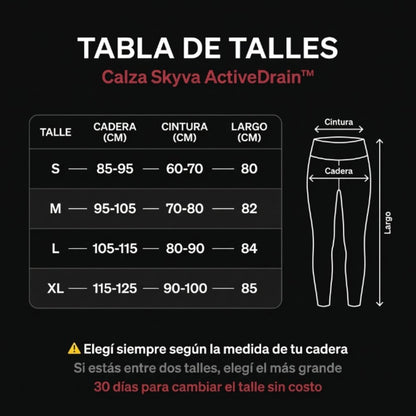 Calza Skyva con Tecnología ActiveDrain™ - Anti-Celulitis