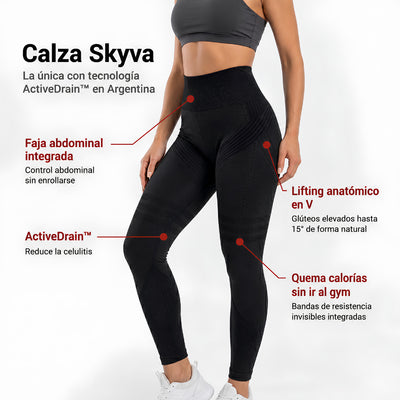 Calza Skyva con Tecnología ActiveDrain™ - Anti Celulitis